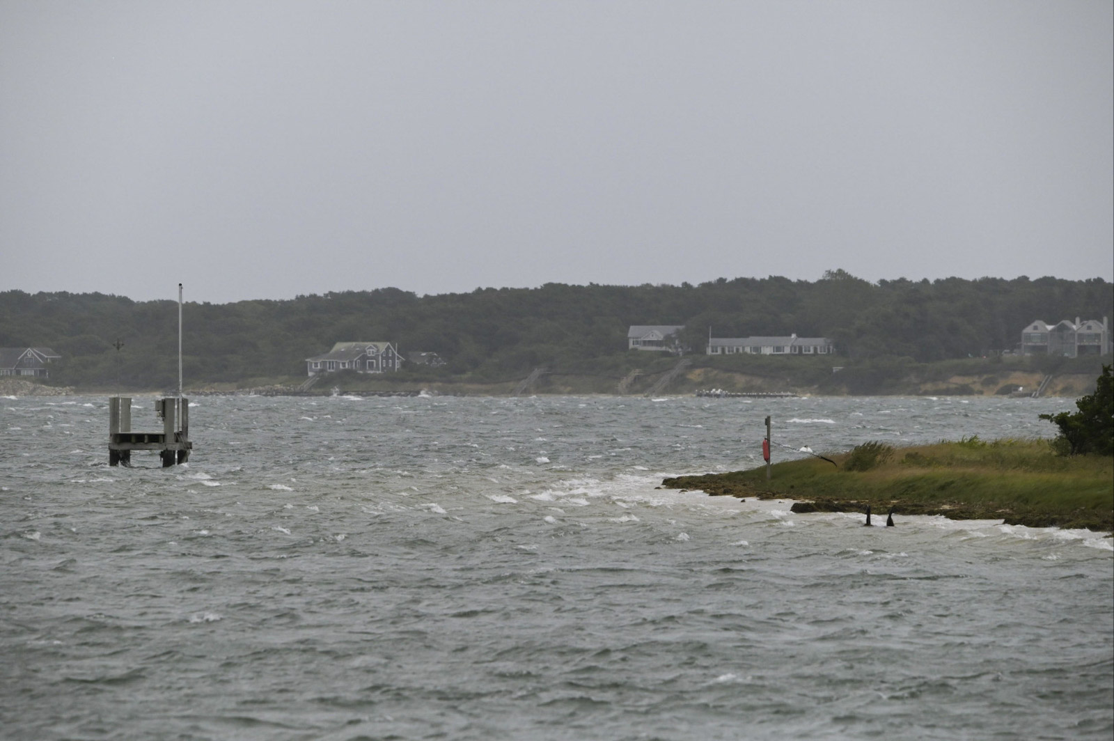The sea was choppy off Edgartown.