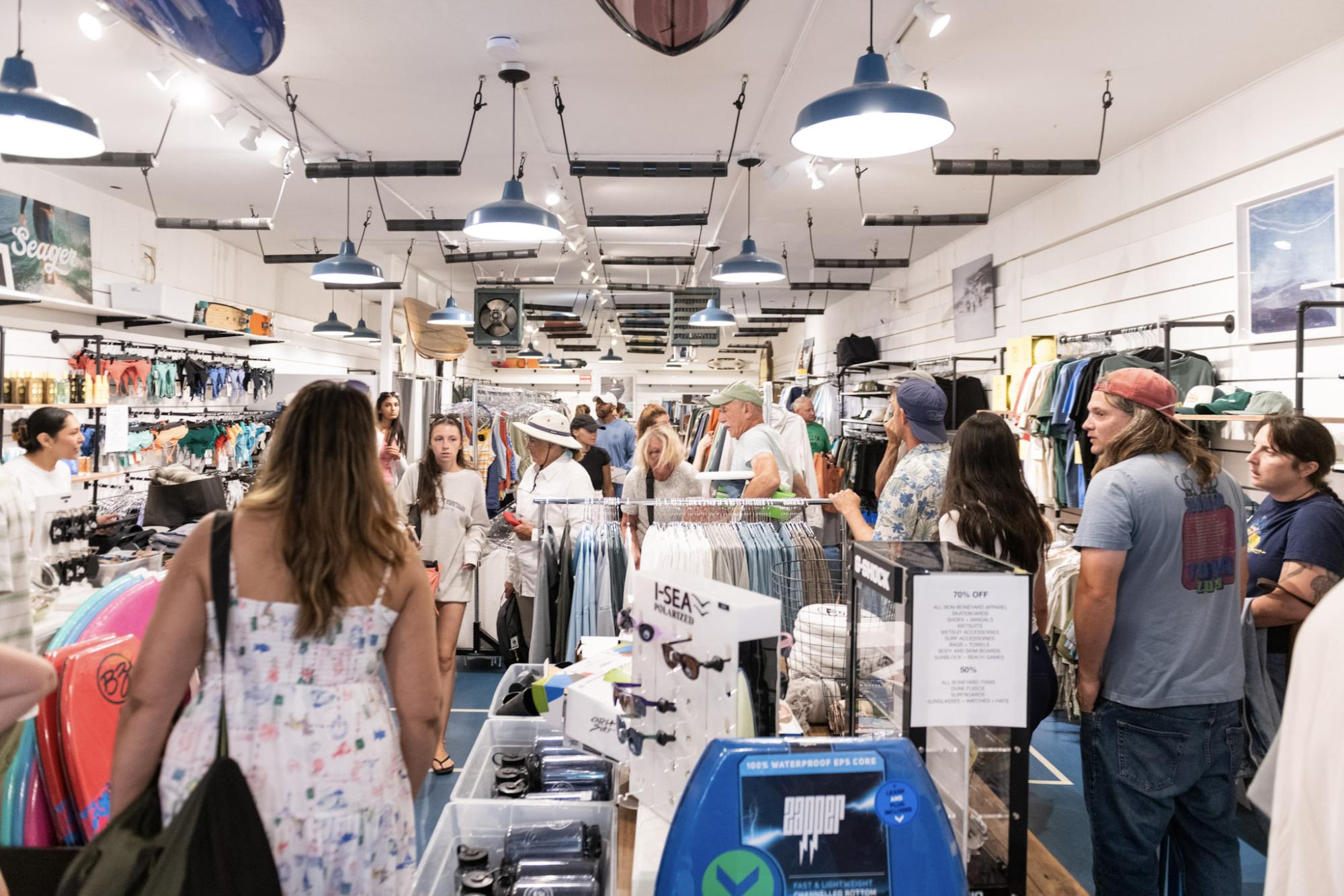 Closing sale has brought out the shoppers.