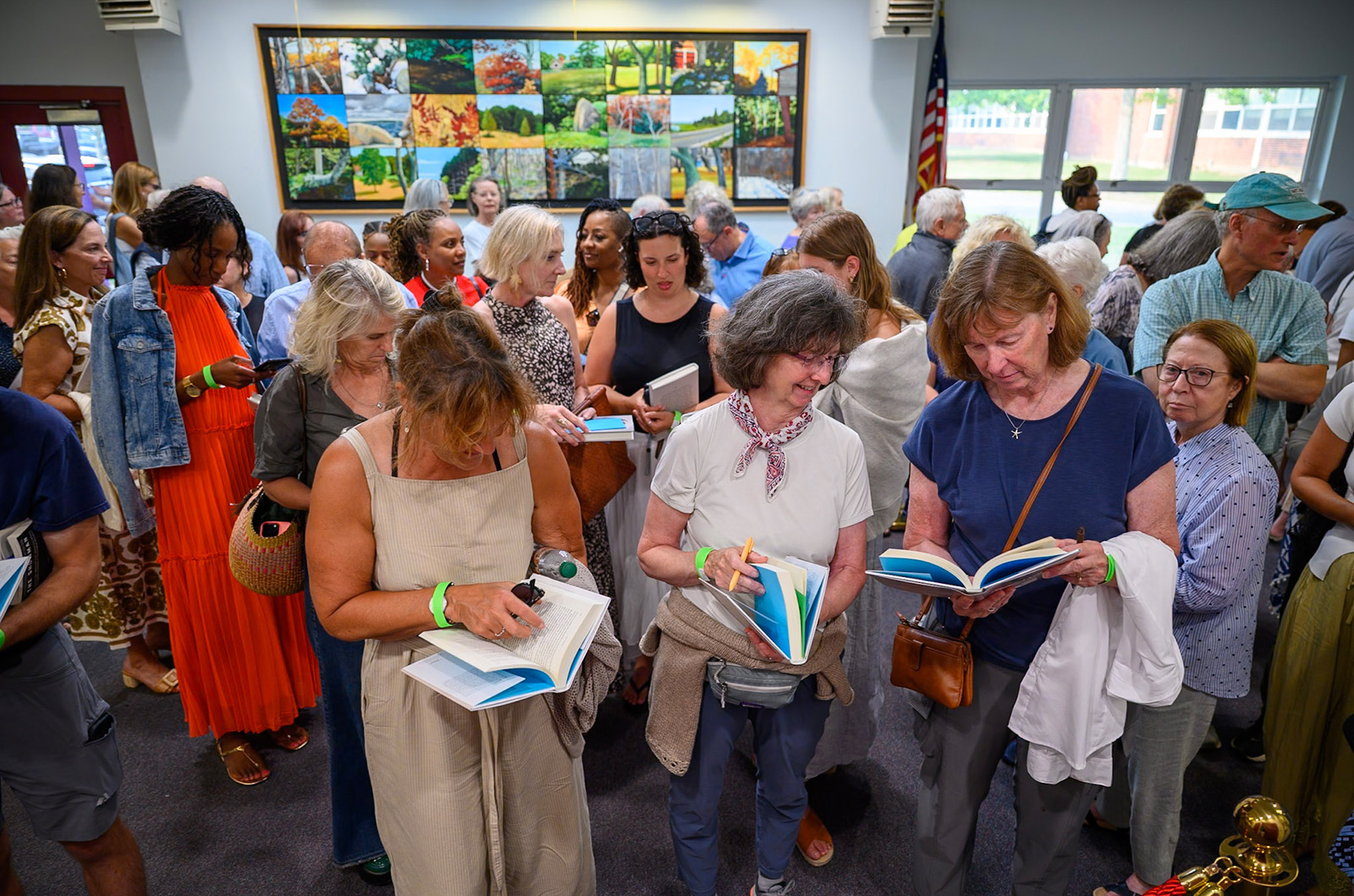 Excited readers get ready for Thursday's presentation.