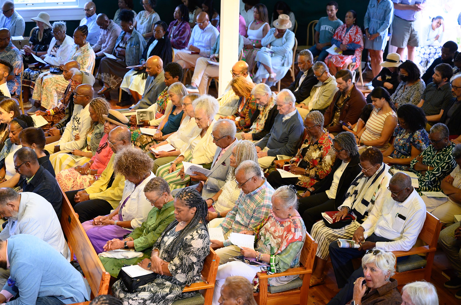 Every pew was filled on Sunday.
