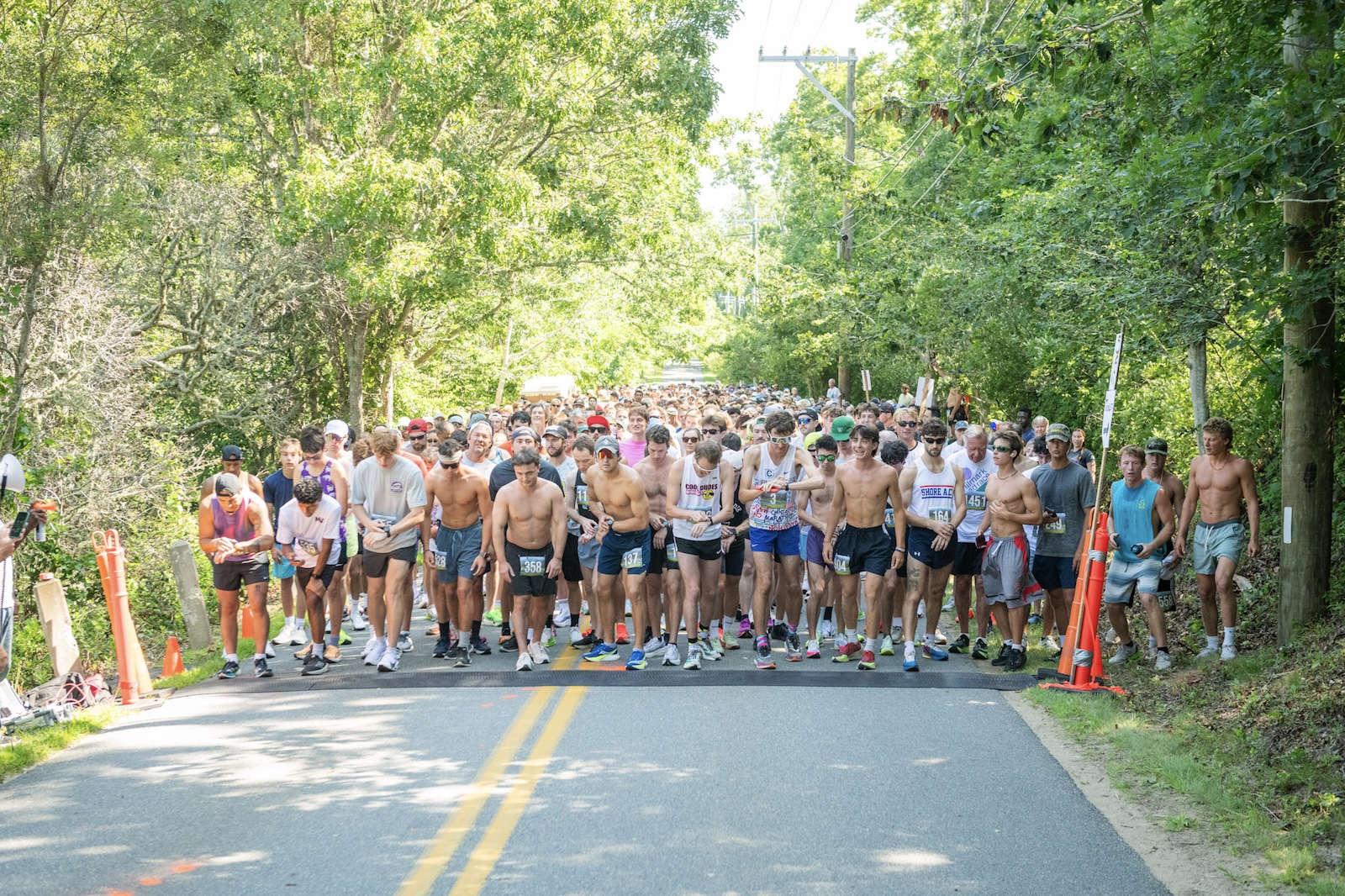 At the staring line on Middle Road.