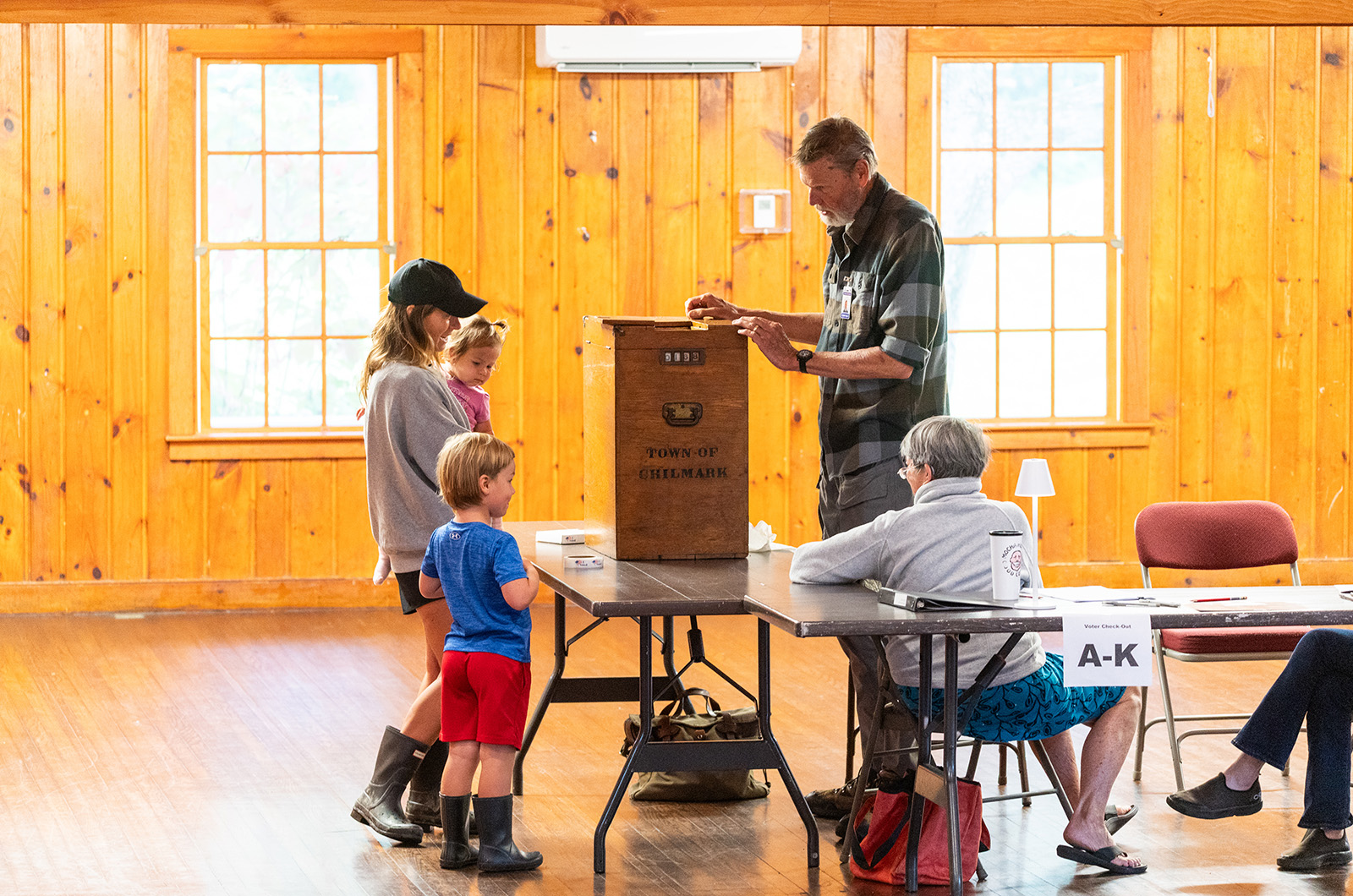 Voting is a family affair in Chilmark.