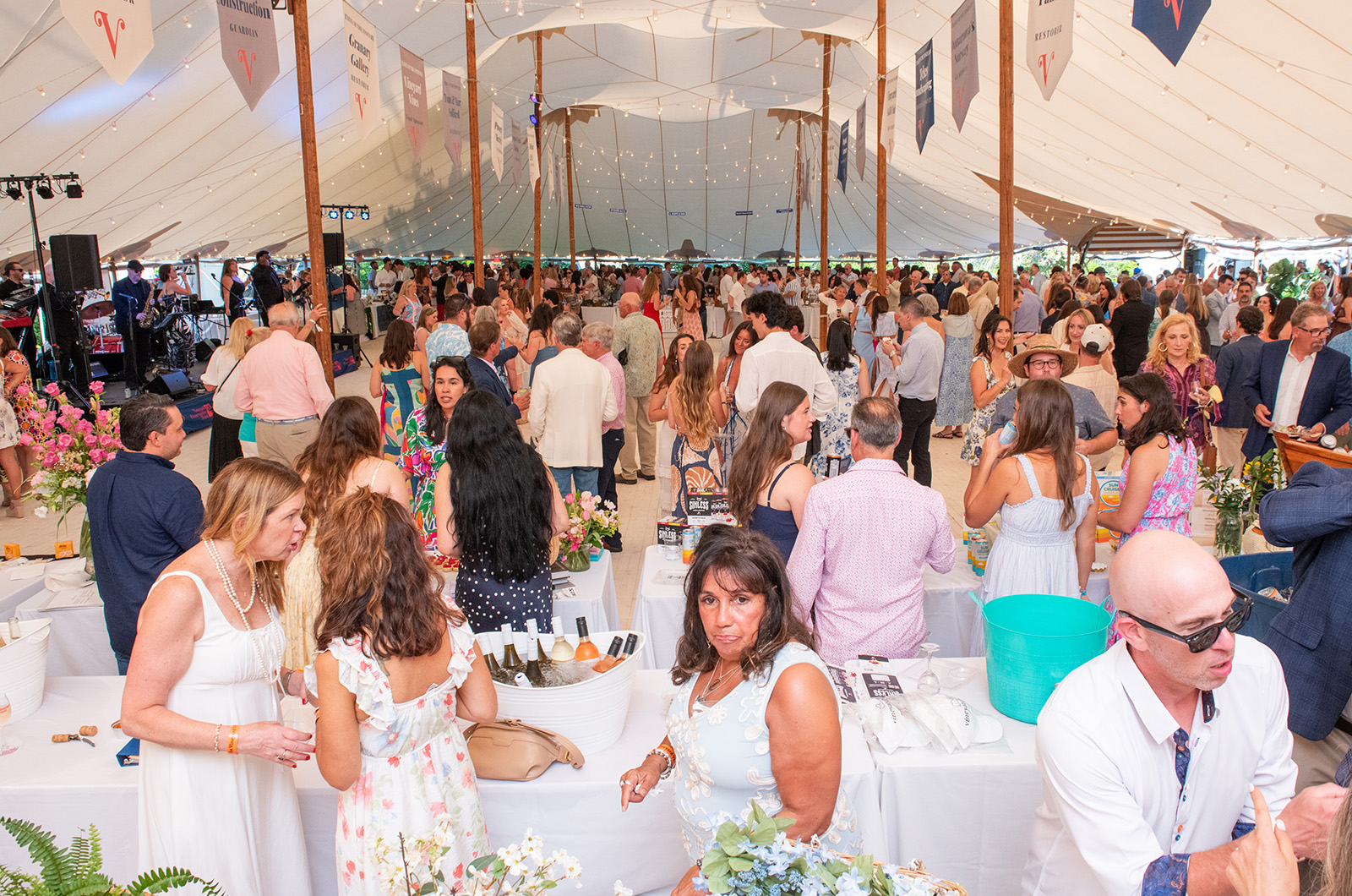 There was food aplenty under the big tent.