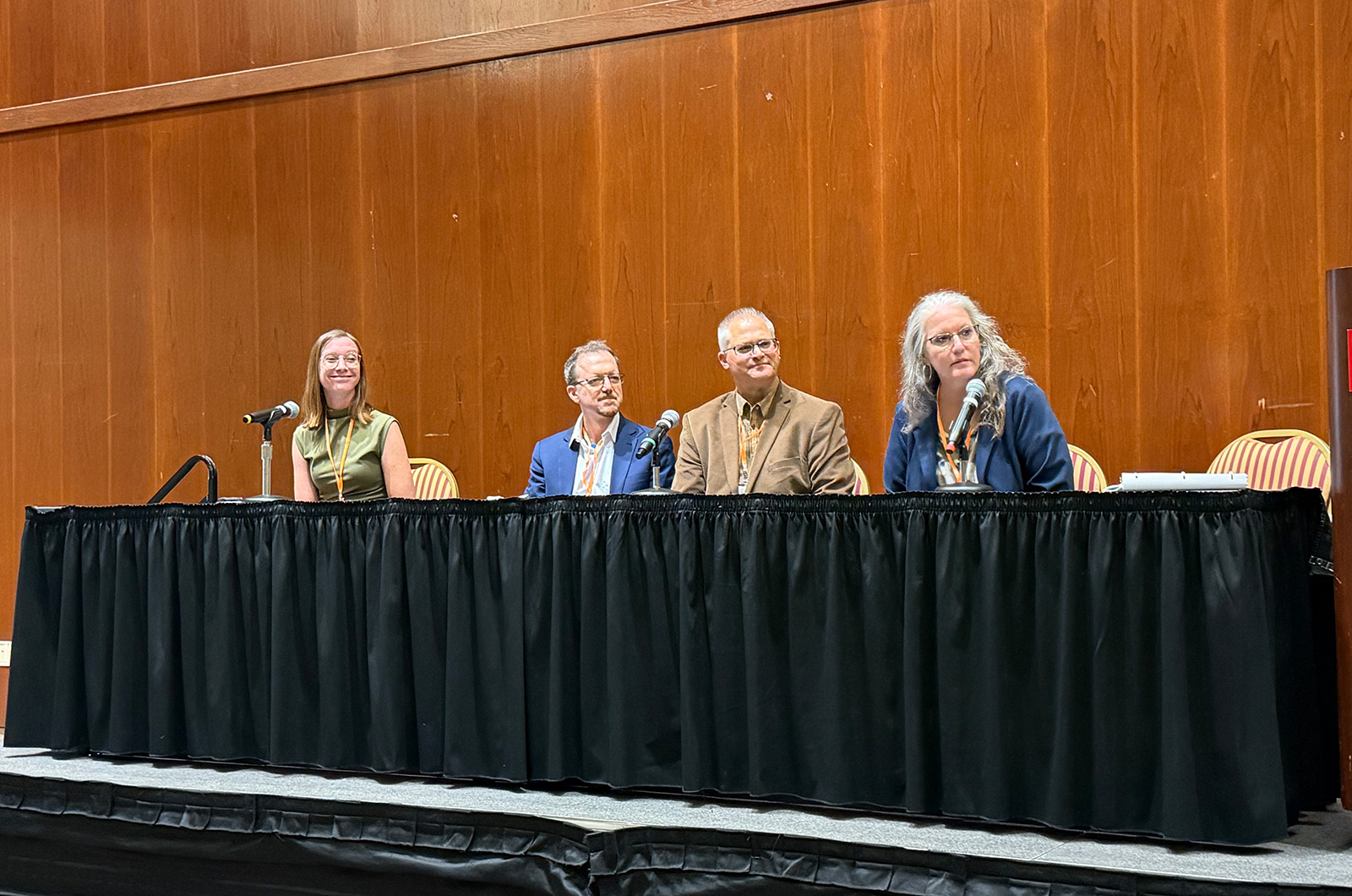 Lea Hamner sits on a panel with people from areas hit by alpha-gal.
