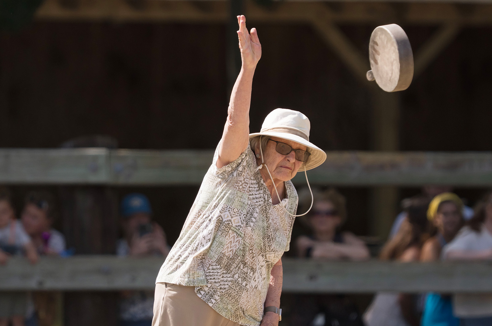 Skillet toss was popular with all ages.
