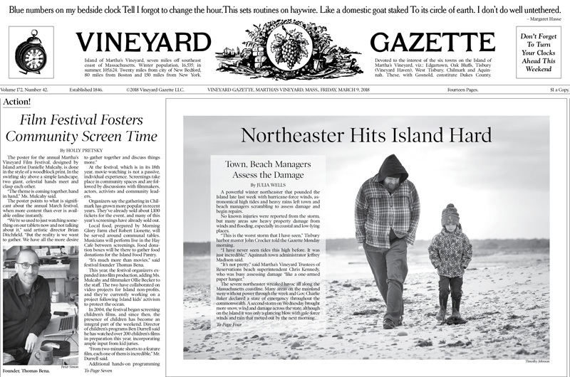 The Vineyard Gazette Marthas Vineyard News Margaret Hasse 