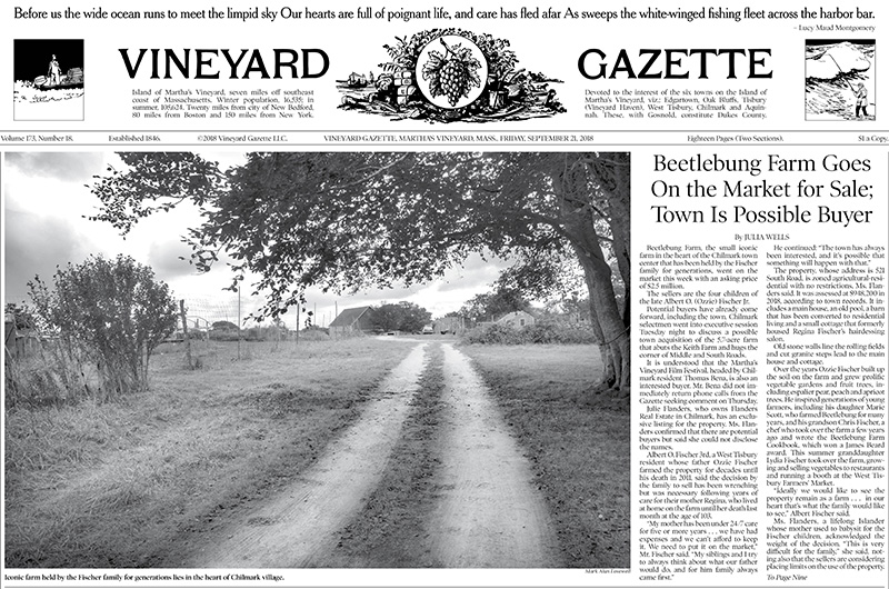 This Week's Paper | Page 2 | The Vineyard Gazette - Martha's Vineyard News