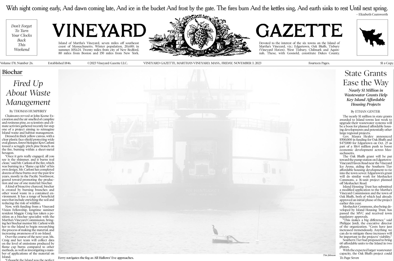 The Vineyard Gazette - Martha's Vineyard News