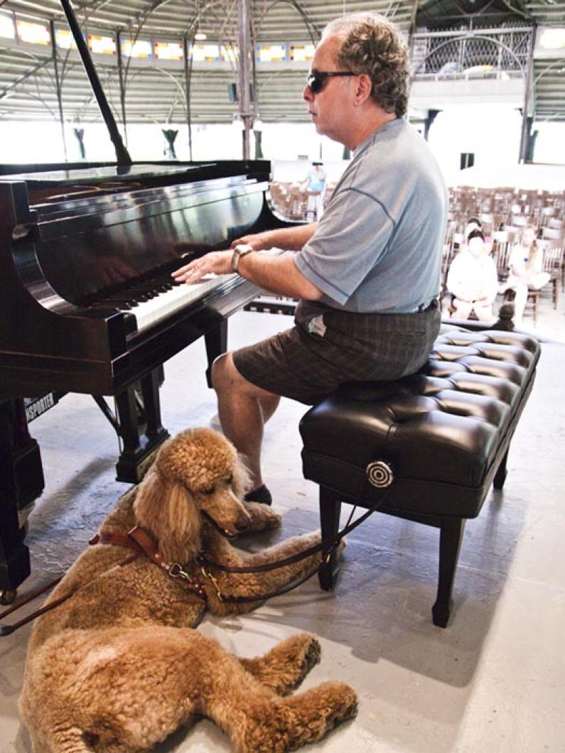 David Crohan piano poodle stage