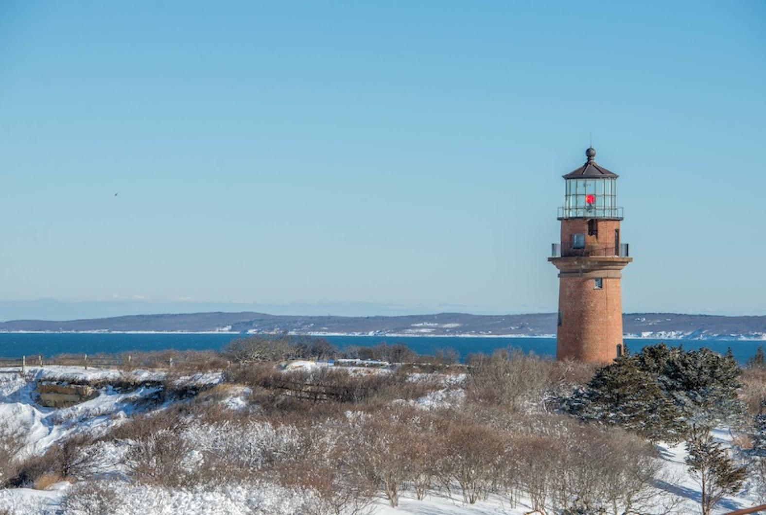 Gay Head Light in the snow 