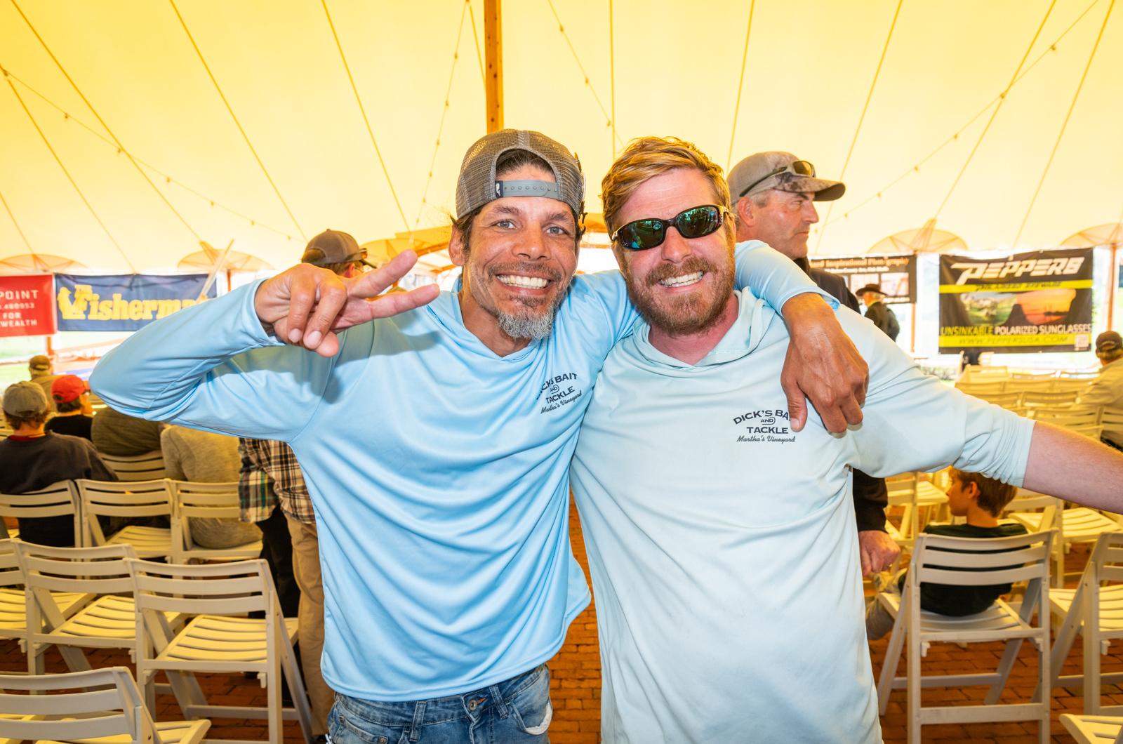 [l-r] Carmelo Torres, Doug Asselin (Dick's Bait & Tackle).