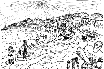 Lamberts Cove Pen Drawing