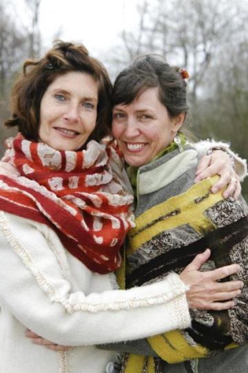 Joan Lelacheur and Heather Hall smile