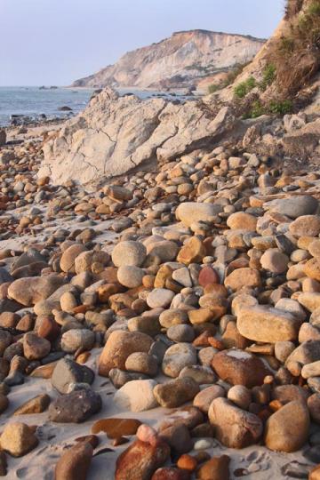 stones beach cliffs Aquinnah