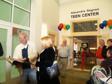 alexandra gagnon teen center ymca opening