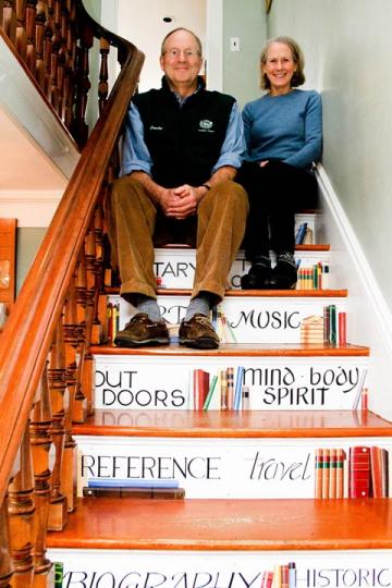 David Ann LeBreton bookstore stairway
