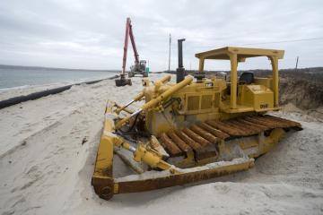 delay menemsha incident dredge isolated project sandy hurricane severely eroded during beach timothy johnson