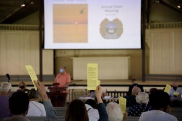 Voters took action on a hefty package of deferred capital spending, approving most articles.