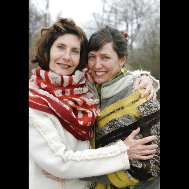 Joan Lelacheur and Heather Hall smile