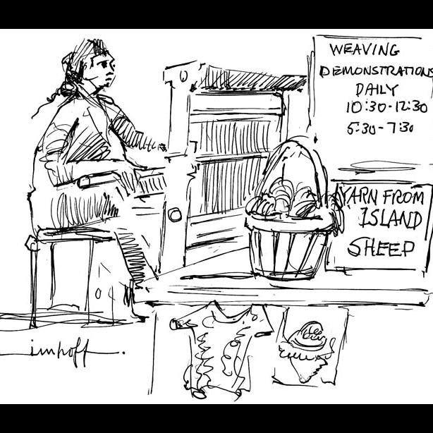 cartoon weaving