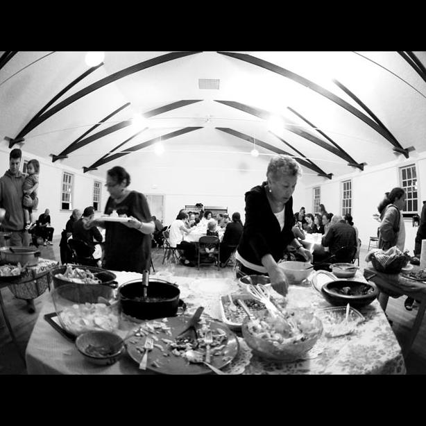 Wampanoag Cranberry Day potluck BW