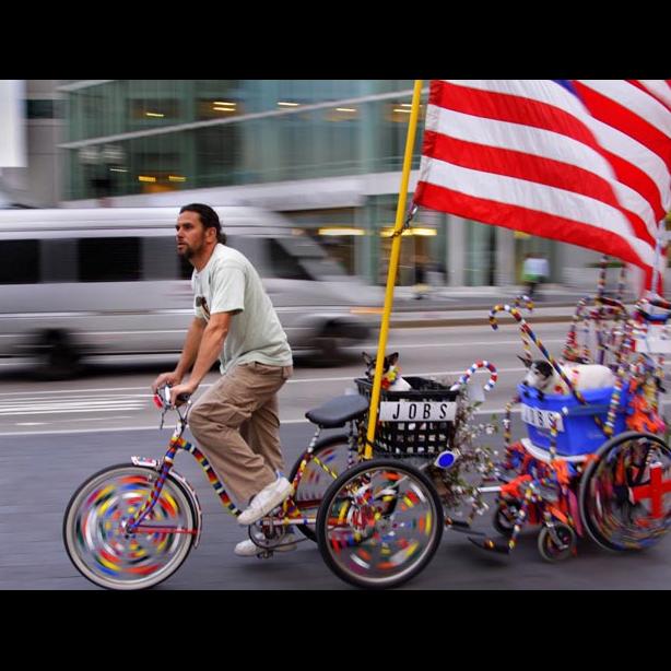 American Flag bicycle trailer