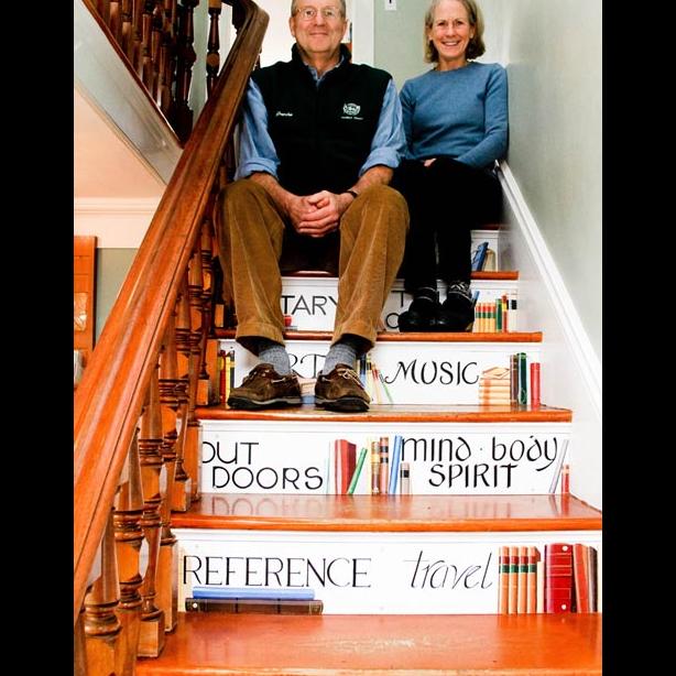David Ann LeBreton bookstore stairway