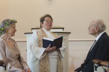 Reverend Arlene Bodge officiated the ceremony.