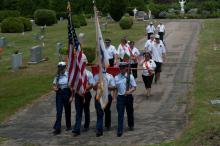 March back from the cemetery
