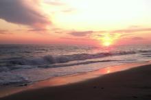 After the storm, a spectacular sunset at Philbin Beach. 