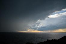 The storm passed five miles west of Aquinnah. 