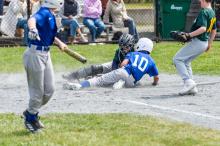 Alo Blake sliding into home.