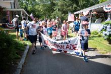 Parade makes its way through the Campground.