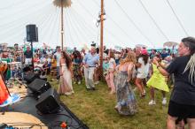 It did not take long for the dancing to start.