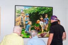 Wide variety of mediums fills the walls of The Grange Hall.