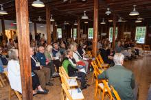 The Grange Hall in West Tisbury was full of friends, family and colleagues.
