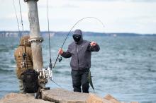Max Egan's first catch of the day.