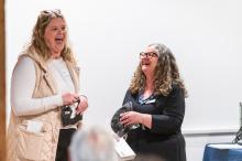 [l-r] Kelly Neadow of YMCA, Elizabeth Bennett.