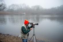 Robert Culbert on Tisbury Great Pond.