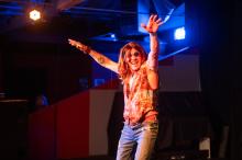 Jean Marc Dupon performing a song from Hair.