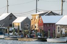 Early morning light on Menemsha harbor.