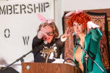 Co-hosts Molly Coogan and Abby Bender introduce the show.