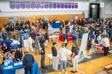 Students engaged with likely employers from all over the Island.