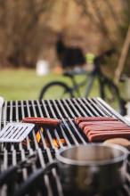 Hot dogs on the grill are a trout tournament tradition.