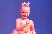 A young ballerina gets in the spirit.
