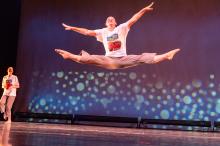 Jumping for joy in the final number of Road Trip.