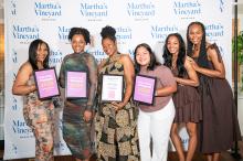 Caleen's Day Spa poses with their award.