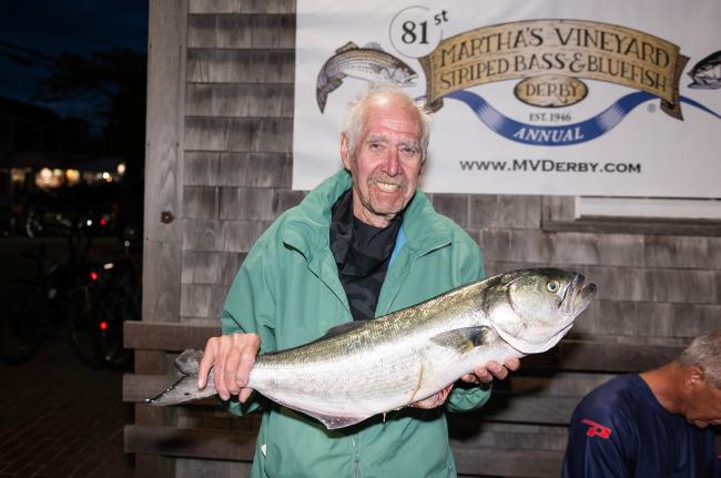 Ed Amaral with a nice bluefish.