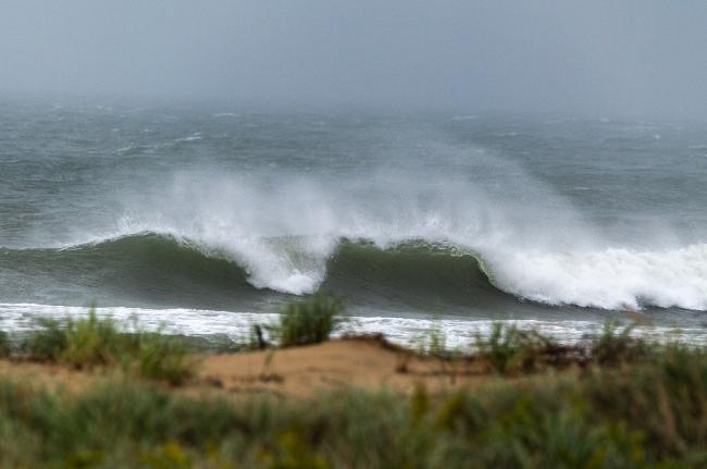 Heavy surf at South Beach.
