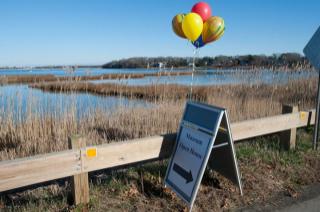 museum balloons sign